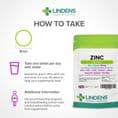 Zinc Citrate 50mg x 100 Tablets; One A Day; Skin, Bones, Immune; Lindens