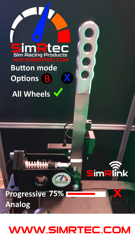 SimRtec MSB Pro wireless Xbox Handbrake XBOX ONE Series S and X , Plug