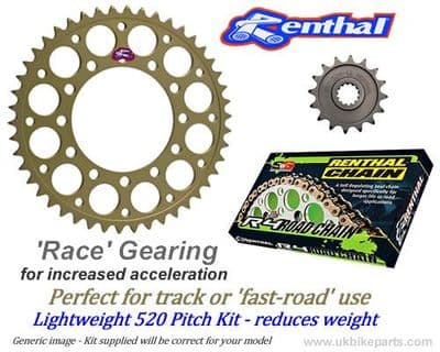 Caltric Green O-Ring Drive Chain & Sprocket Kit For Suzuki GSX-R750 GSXR750 (2006-2010) - 525-120, 122 Links