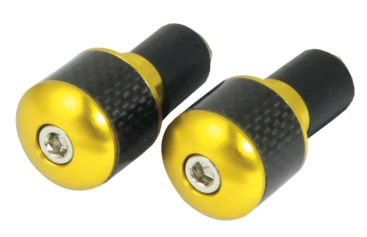 Motorcycle Silver Bar End Weights – Carbon Fiber Insert, Steel Bars, Universal - View #2