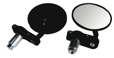 Black Bar-End mounted Mirrors