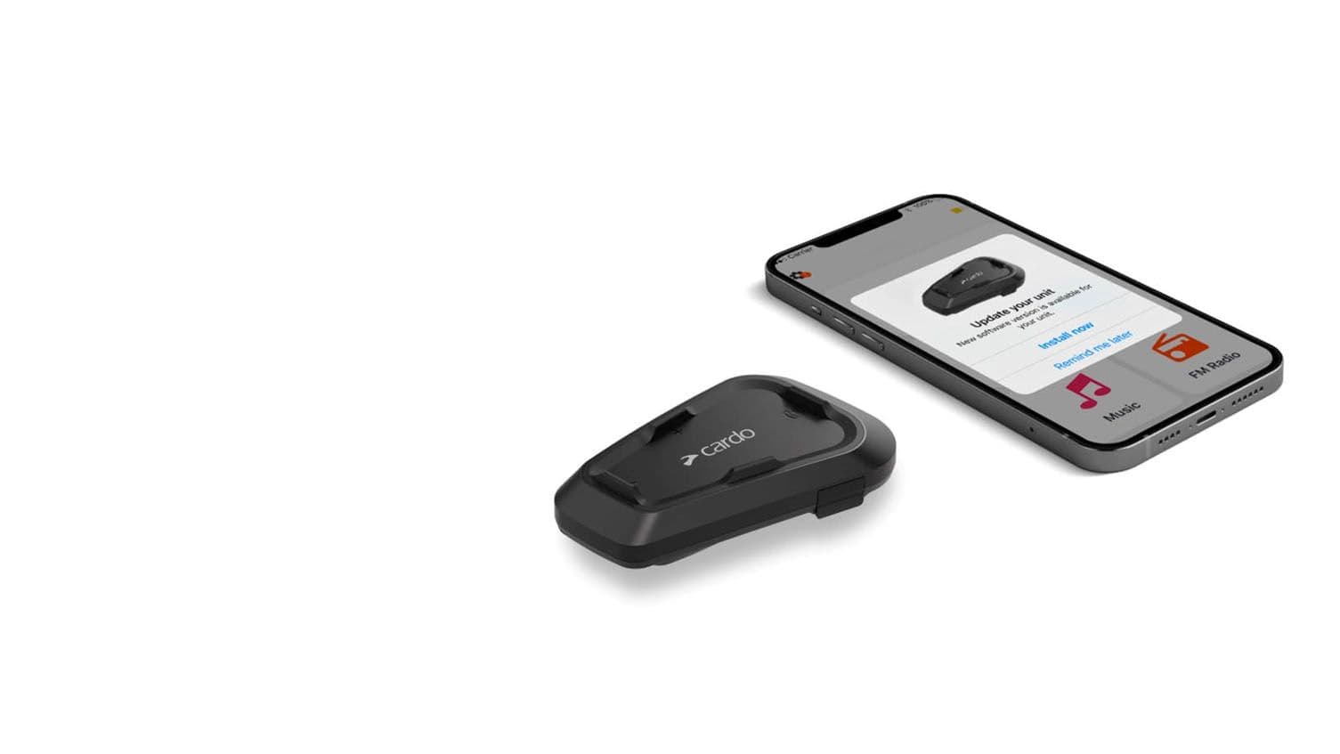 Cardo Spirit HD Bluetooth with HD speakers and builtin radio