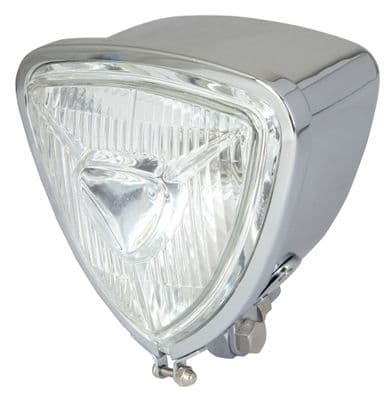 Chrome Triangular Headlamp Unit