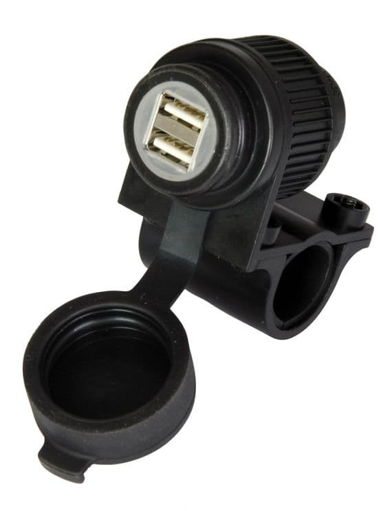 Handlebar Mounted USB Power Socket for motorcycles