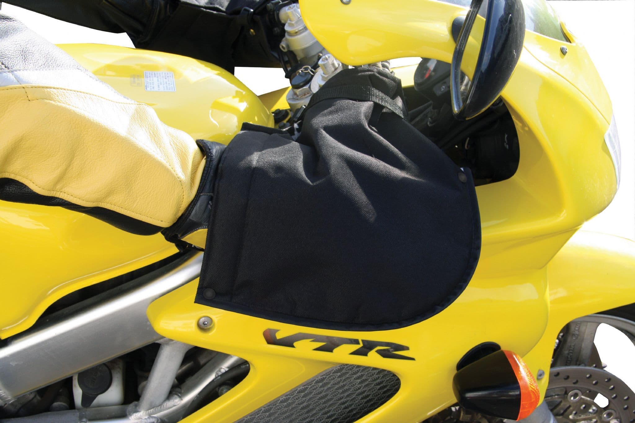 Oxford Courier Motorcycle Handlebar Muffs - Thermal Waterproof Black (OX392) Clic Grip