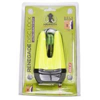 Mammoth Security Renegade Disc Lock 13mm Fluoro Yellow Sold Secure Gold Approved