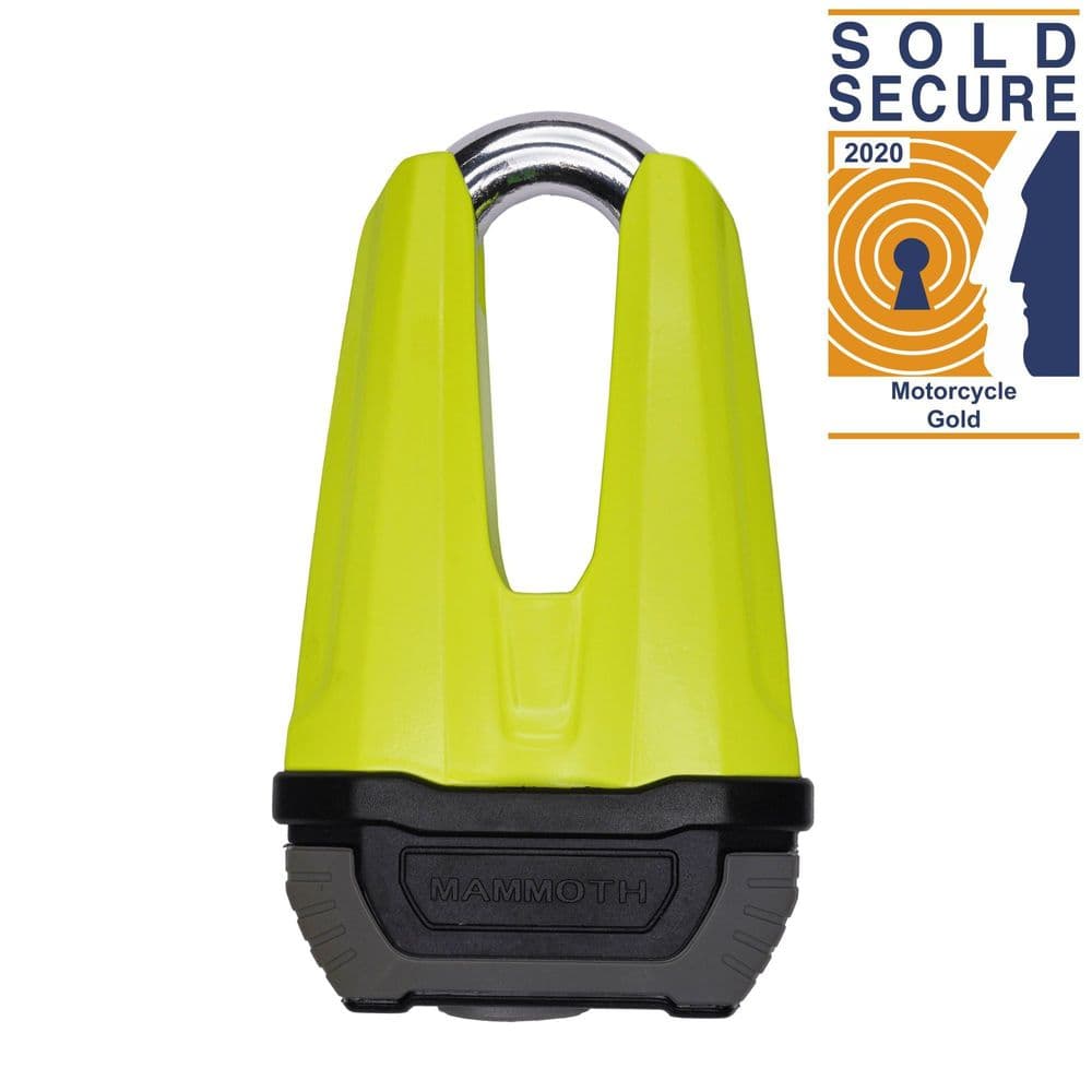 Mammoth Security Renegade Disc Lock 13mm Fluoro Yellow Sold Secure Gold ...