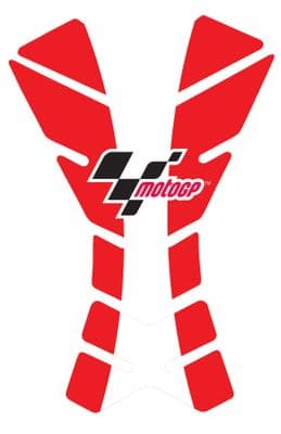 Moto GP 3-Piece Tank Pad - Red/White