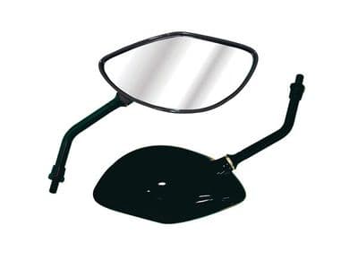 Pair of Black bar mounted Mirrors