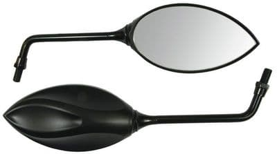 Pair of Universal Black Bar Mounted Mirrors