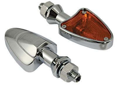 Polished Alloy Shark Head Design Mini Indicators