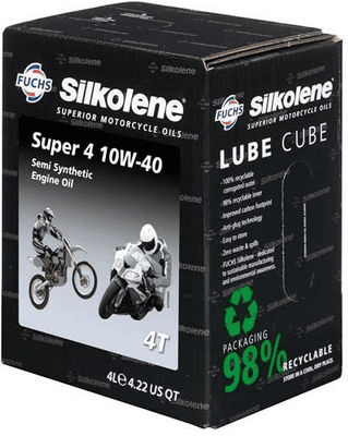 Silkolene Super 4 10w/40 Semi-Synthetic Oil - 4 Litres