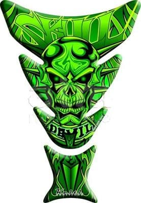 Skull Green Tank Pad by Keiti