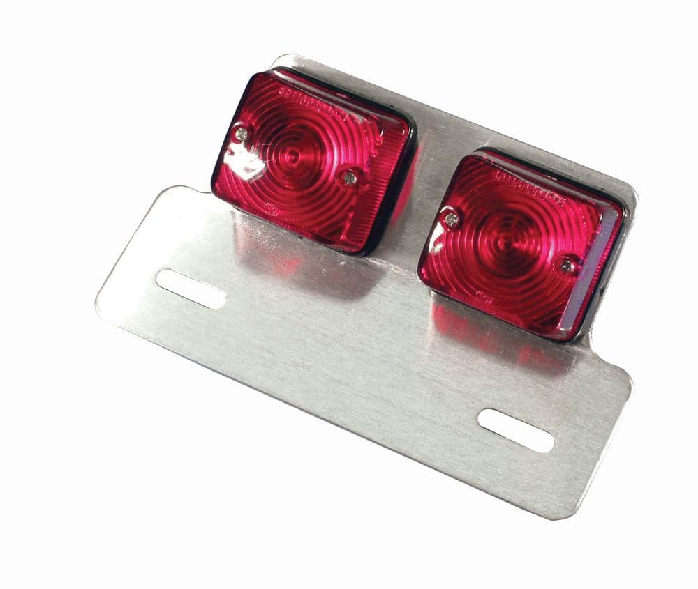 Motorcycle Universal Twin Square Rear/Brake Light Unit