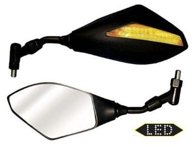 Universal Bar Mounted Mirrors with LED Indicators