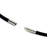 3mm Rubber Bracelet With Silver Twist Clasp-Double Wrapped