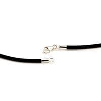 3mm Rubber Necklace With Sterling Silver Clasp