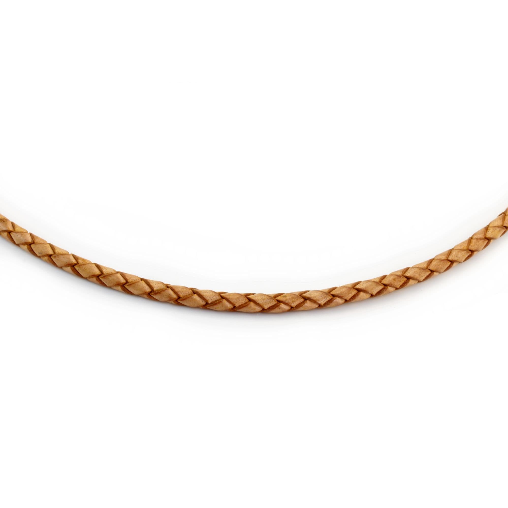 CMJ London Men's Braided Leather Necklace - Sterling Silver Trigger Clasp (Choose Your Color)