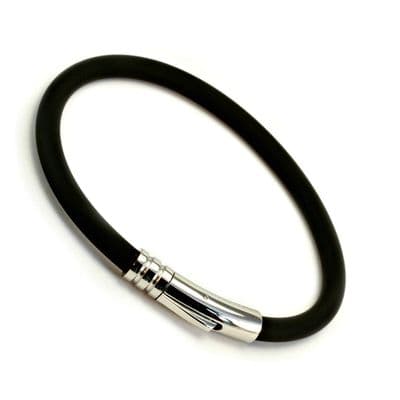 5mm Rubber Bracelet With Stainless Steel Clasp