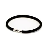 5mm Rubber Bracelet With Sterling Silver Twist Clasp