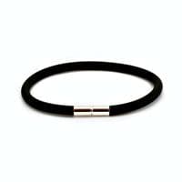 5mm Rubber Bracelet With Sterling Silver Twist Clasp