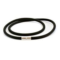 5mm Rubber Necklace With sterling Silver Twist Clasp