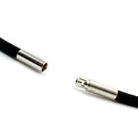 5mm Rubber Necklace With sterling Silver Twist Clasp