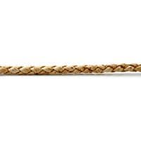 Braided Cork Necklace With Sterling Silver Twist Clasp-Natural
