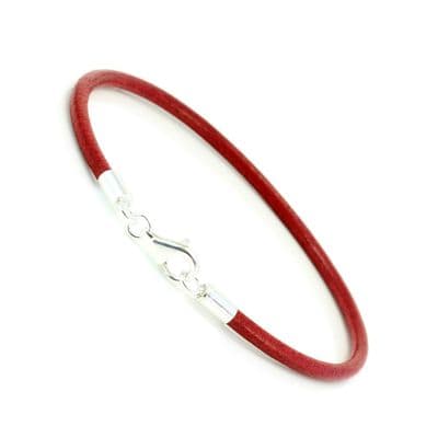 Greek Leather Bracelet With Sterling Silver Clasp