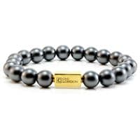 Mens Essential Hematite & Gold Bracelet