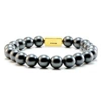 Mens Essential Hematite & Gold Bracelet