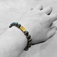 Mens Essential Hematite & Gold Bracelet