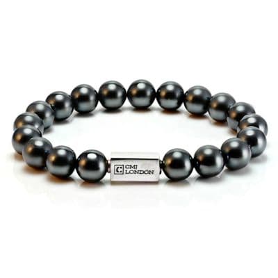 Mens Essential Hematite & Silver Bracelet