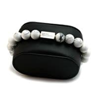 Mens Essential Howlite & Silver Bracelet