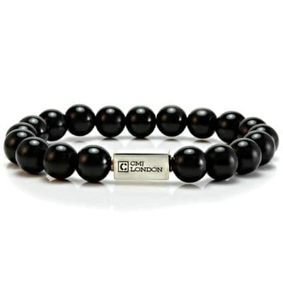 Mens Essential Onyx & Silver Bracelet