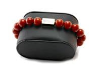 Mens Essential Red Jasper & Silver Bracelet