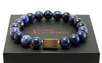 Mens Essential Sodalite & Gold Bracelet