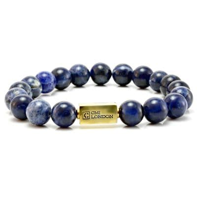 Mens Essential Sodalite & Gold Bracelet