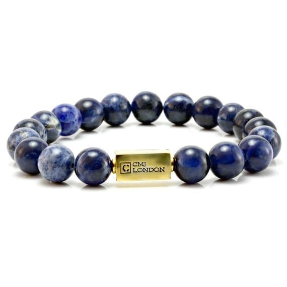 Mens Essential Sodalite & Gold Bracelet