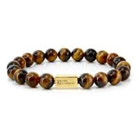 Mens Essential Tigers Eye  & Gold Bracelet