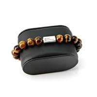 Mens Essential Tigers Eye & Silver Bracelet