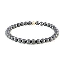 Mens Focus Hematite  & Gold Bracelet