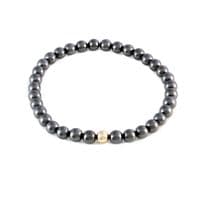 Mens Focus Hematite  & Gold Bracelet