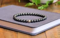 Mens Focus Hematite  & Gold Bracelet