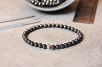 Mens Focus Hematite  & Gold Bracelet