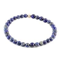 Mens Focus Lapis Lazuli  & Gold Bracelet