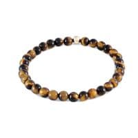 Mens Focus Tigers Eye  & Gold Bracelet