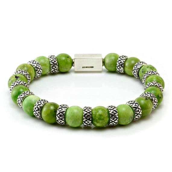 Mens Premium  Chrysotine & Silver Bracelet