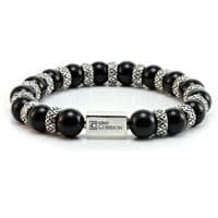 Mens Premium Onyx & Silver Bracelet