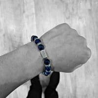 Mens Premium Sodalite & Silver Bracelet